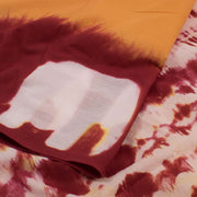 Yellow Shibori Dyed Mulmul Cotton Saree 10032350