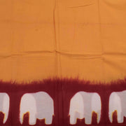 Yellow Shibori Dyed Mulmul Cotton Saree 10032350