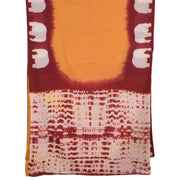 Yellow Shibori Dyed Mulmul Cotton Saree 10032350