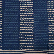 Dabu Printed Indigo Mulmul Cotton Saree 10032351