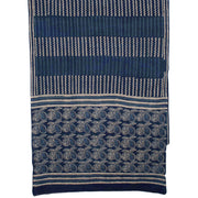 Dabu Printed Indigo Mulmul Cotton Saree 10032351