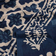 Dabu Printed Indigo Mulmul Cotton Saree 10039202