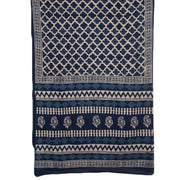 Dabu Printed Indigo Mulmul Cotton Saree 10039202