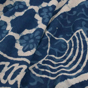 Dabu Printed Indigo Mulmul Cotton Saree 10039222