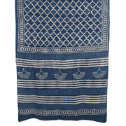 Dabu Printed Indigo Mulmul Cotton Saree 10039222