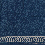 Dabu Printed Indigo Mulmul Cotton Saree 10039222