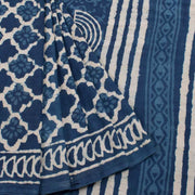 Dabu Printed Indigo Mulmul Cotton Saree 10039222