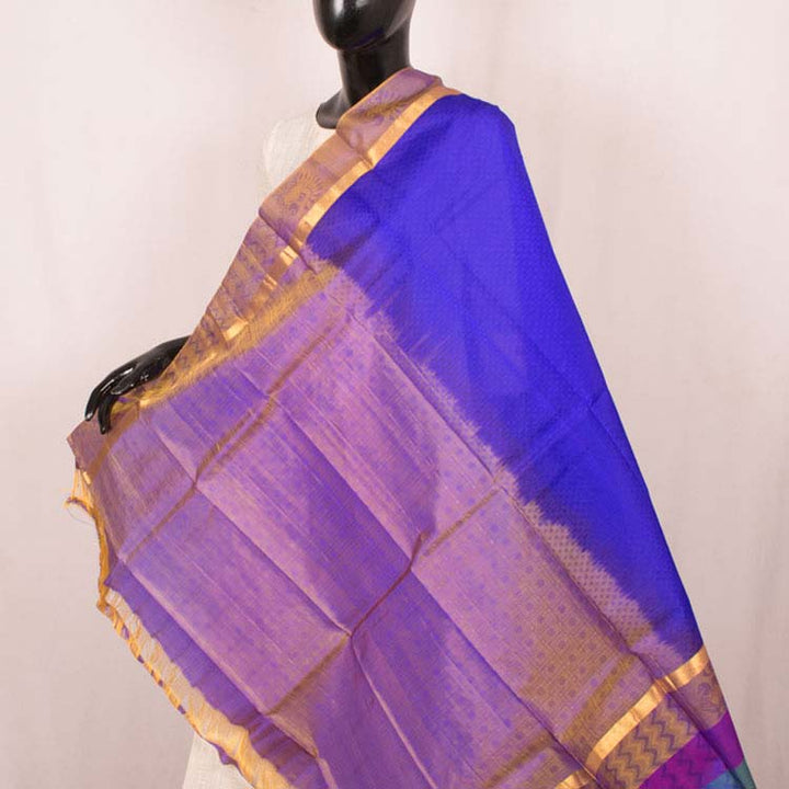 Handcrafted Jacquard Kanjivaram Soft Silk Dupatta with Multicolour Border