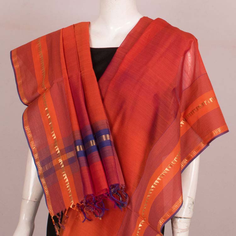 Handloom Maheshwari Silk Cotton Dupatta 10045807