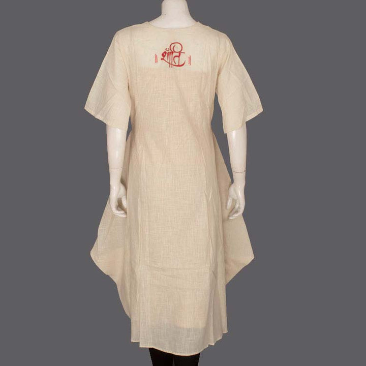 Hand Embroidered Linen Cotton Kurta 10039837