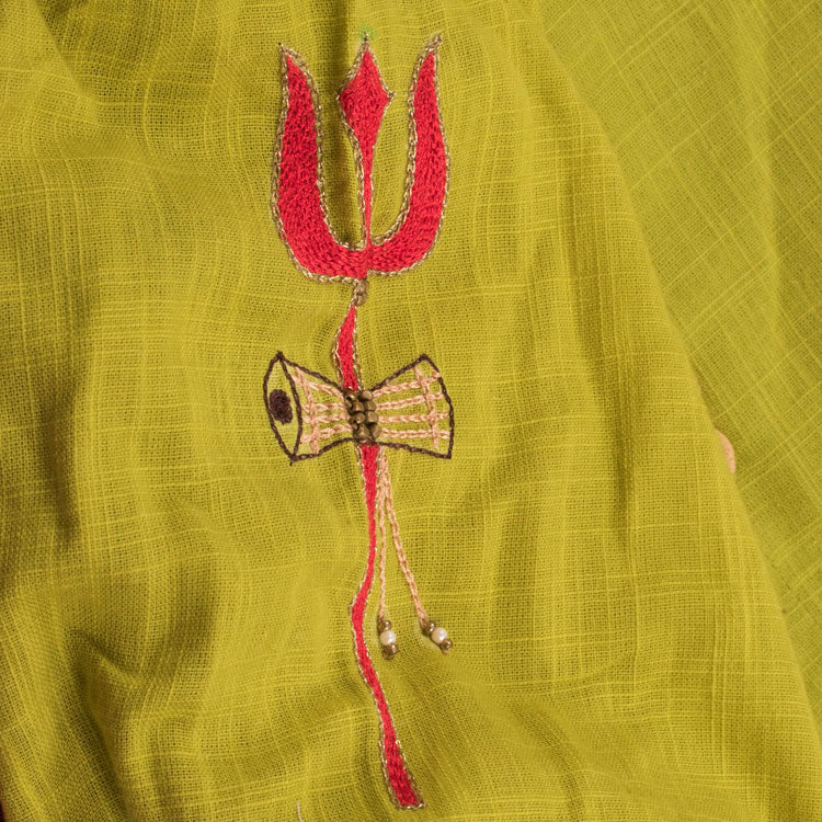 Hand Embroidered Linen Cotton Kurta 10039840