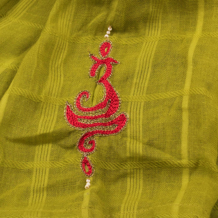 Hand Embroidered Linen Cotton Kurta 10039845