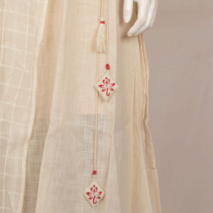 Hand Embroidered Linen Cotton Kurta 10039848
