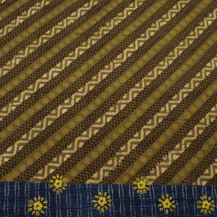 Dabu Printed Embroidered Cotton Kurta Material 10047571