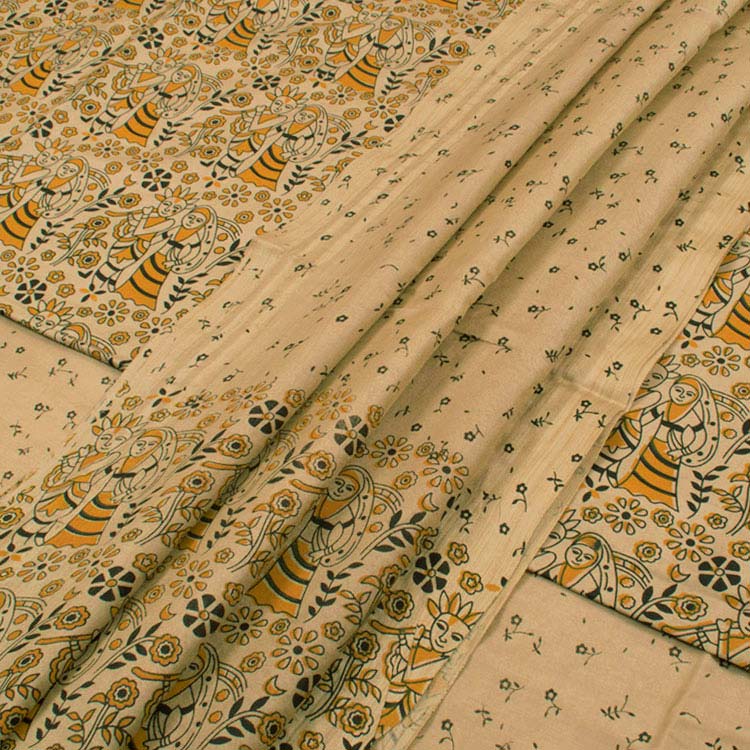 Printed Bhagalpur Silk Salwar Suit Material 10040293