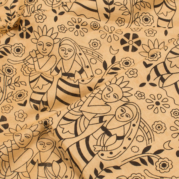 Printed Bhagalpur Silk Salwar Suit Material 10040294