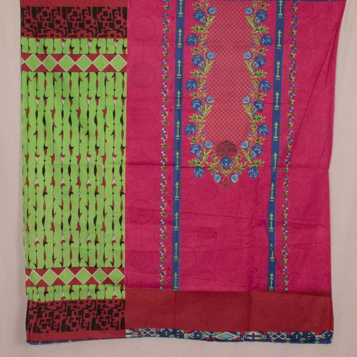 Hand Block Printed Bhagalpur Cotton Salwar Suit Material 10047579