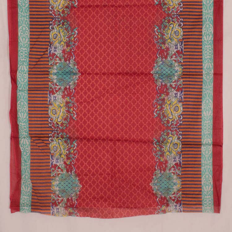 Hand Block Printed Bhagalpur Cotton Salwar Suit Material 10047583