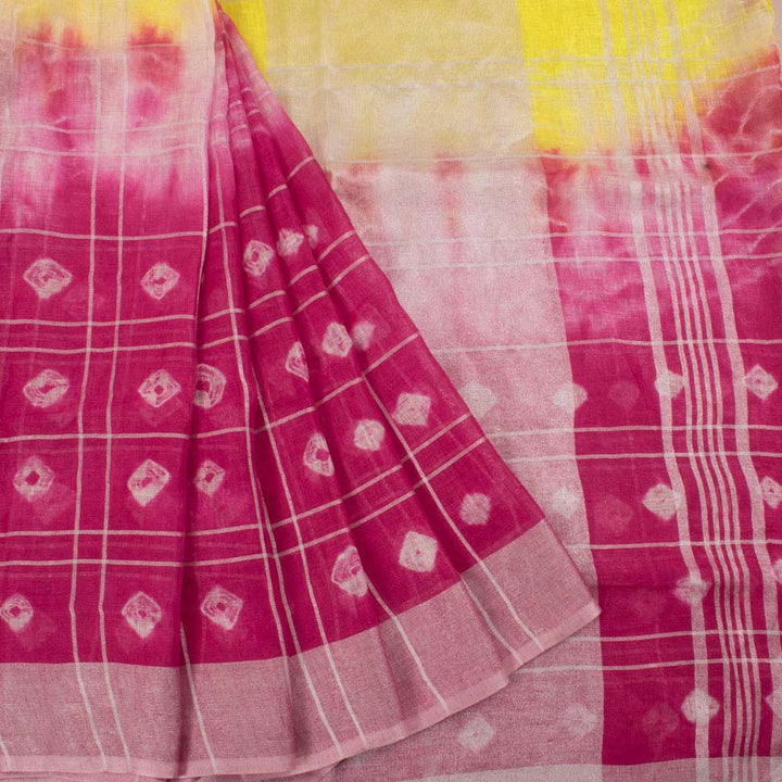 Shibori Dyed Bhagalpur Linen Saree 10034467