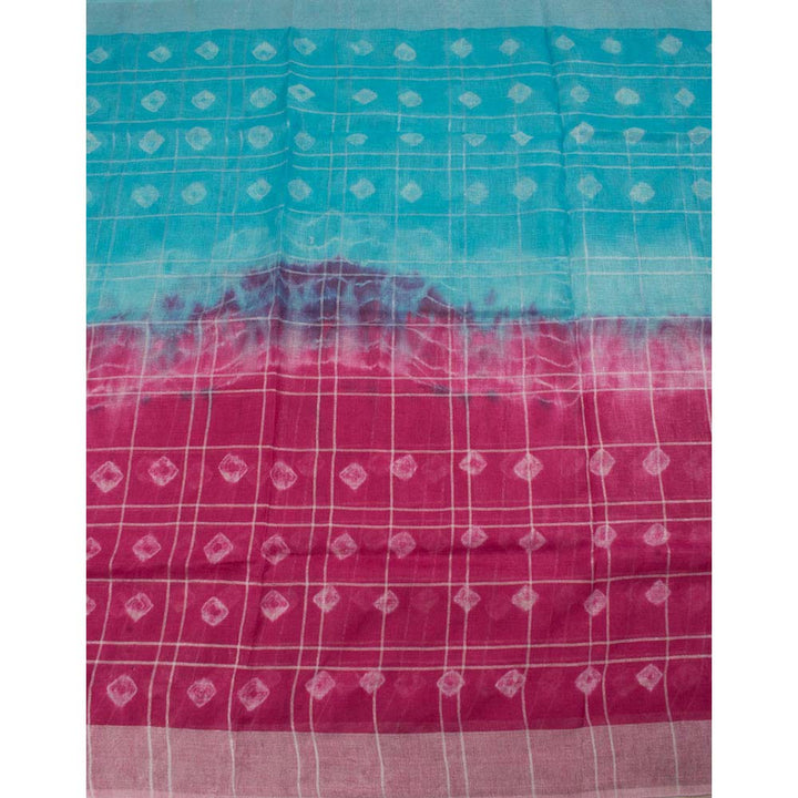 Shibori Dyed Bhagalpur Linen Saree 10034480