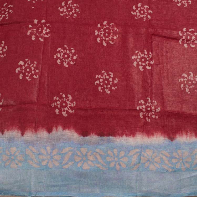 Batik Printed Bhagalpur Linen Saree 10040867