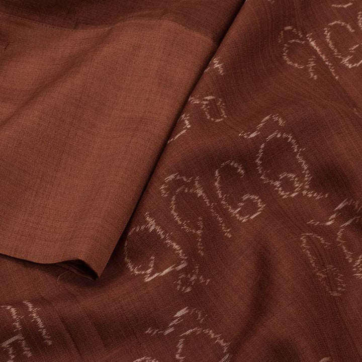 Handloom Natural Dyed Hanuman Chalisa Ikat Silk Saree 10040104