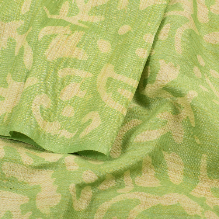 Dabu Printed Bhagalpur Tussar Silk Blouse Material 10031796