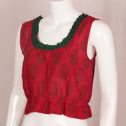 Hand Block Printed Cotton Crop Top 10048568