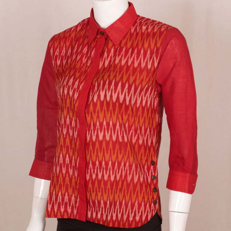 Handcrafted Ikat Cotton Top 10048570