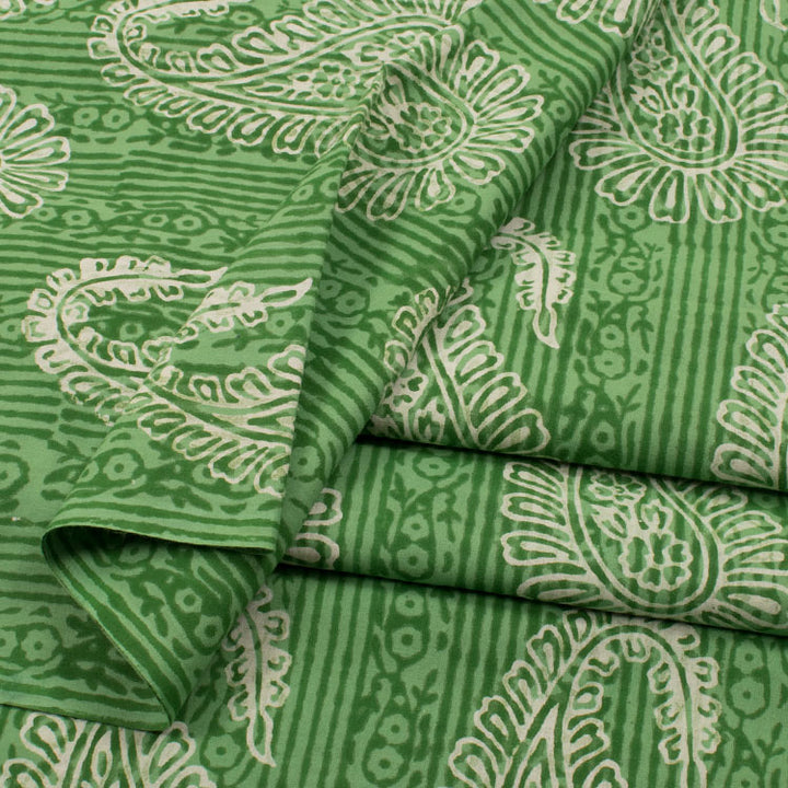 Hand Block Printed Cotton Kurta Material 10038357