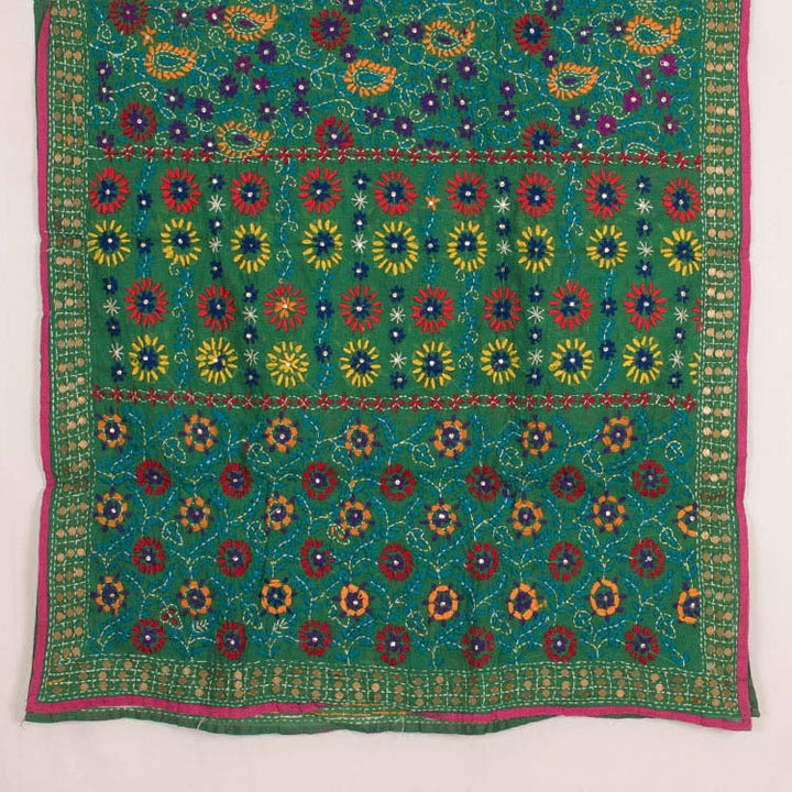 Phulkari Embroidered Silk Cotton Dupatta 10044720