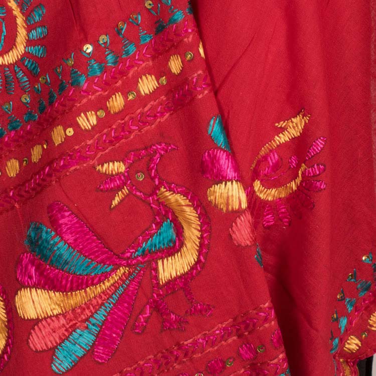Phulkari Embroidered Cotton Dupatta 10044759