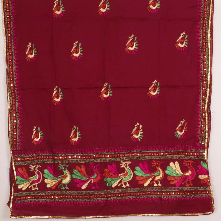 Phulkari Embroidered Cotton Dupatta 10044760