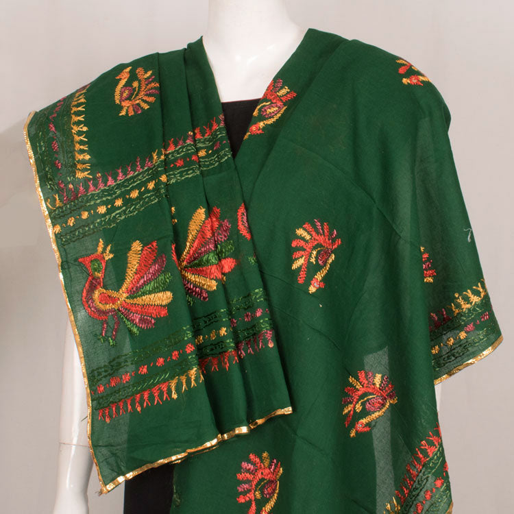 Phulkari Embroidered Cotton Dupatta 10044764