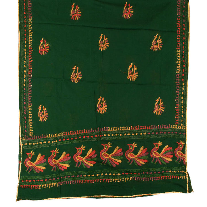 Phulkari Embroidered Cotton Dupatta 10044764