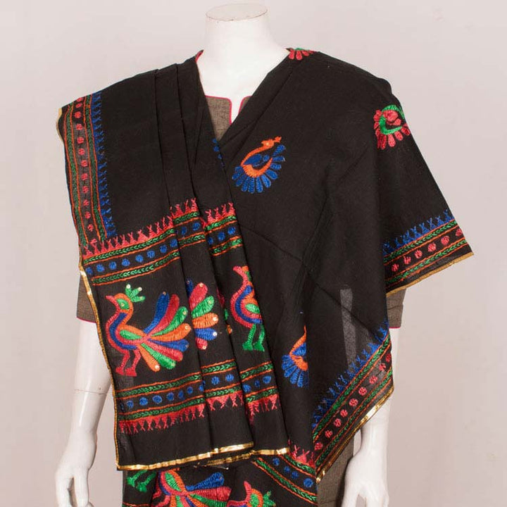 Phulkari Embroidered Cotton Dupatta 10044765