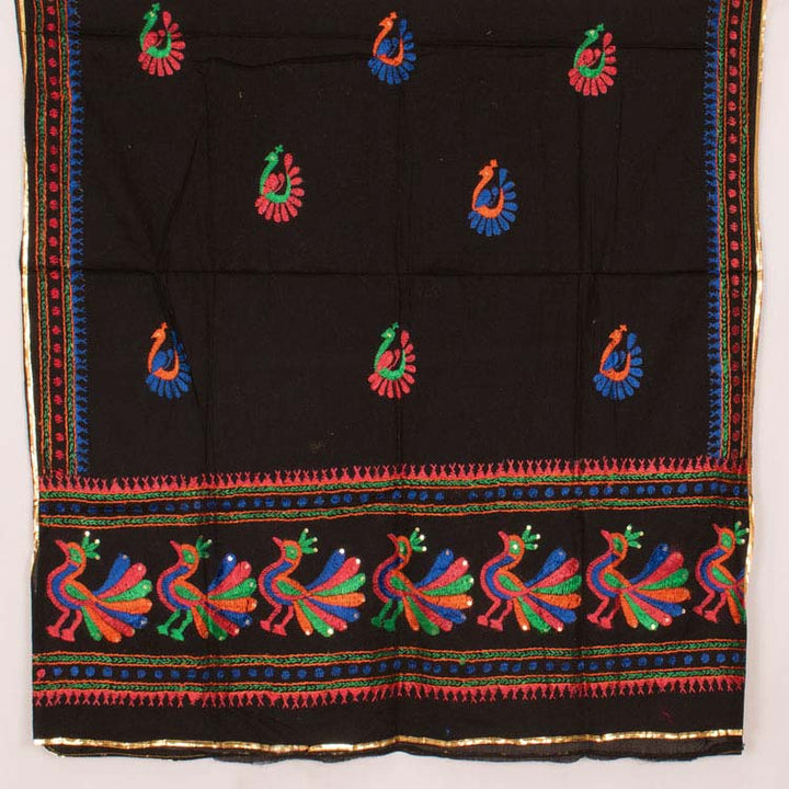 Phulkari Embroidered Cotton Dupatta 10044765