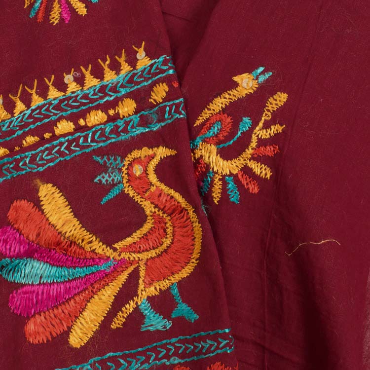 Phulkari Embroidered Cotton Dupatta 10044767