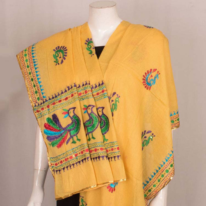 Phulkari Embroidered Cotton Dupatta 10044771