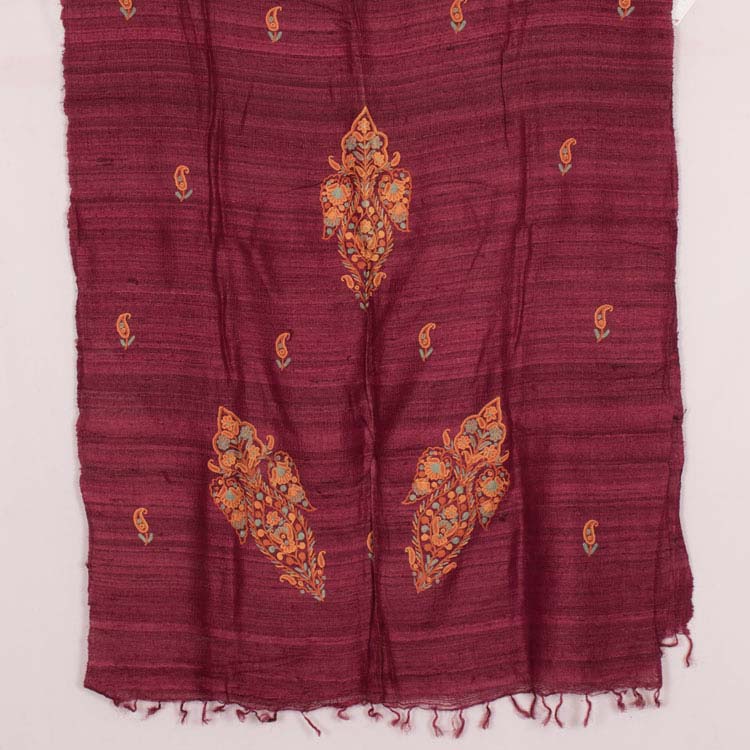 Phulkari Embroidered Tussar Silk Dupatta 10045005