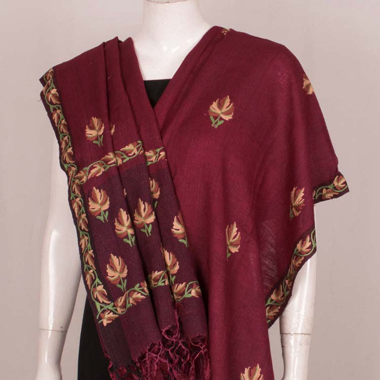 Phulkari Embroidered Tussar Silk Dupatta 10045006