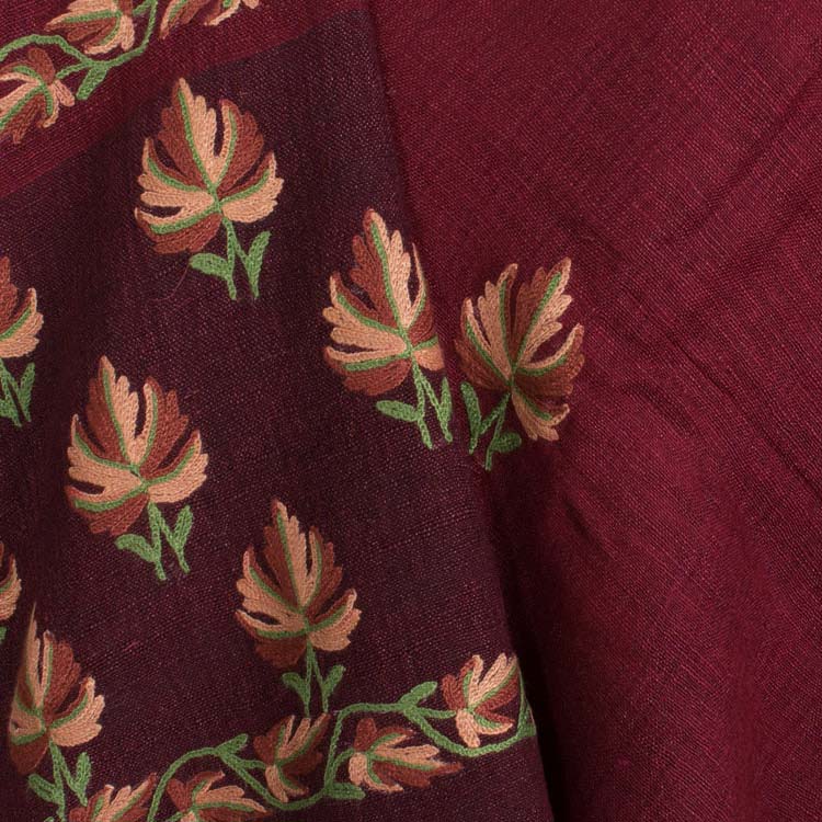 Phulkari Embroidered Tussar Silk Dupatta 10045006