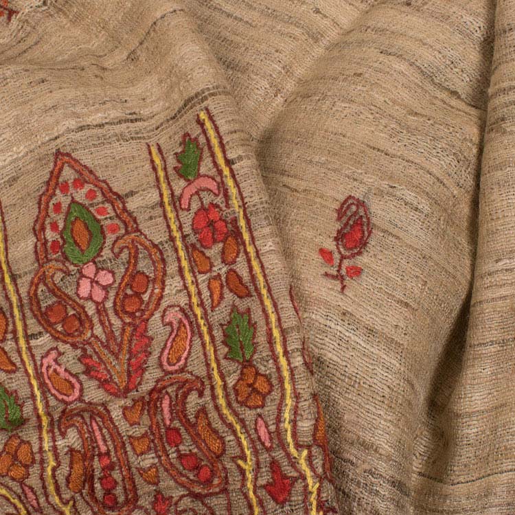Phulkari Embroidered Tussar Silk Dupatta 10045009