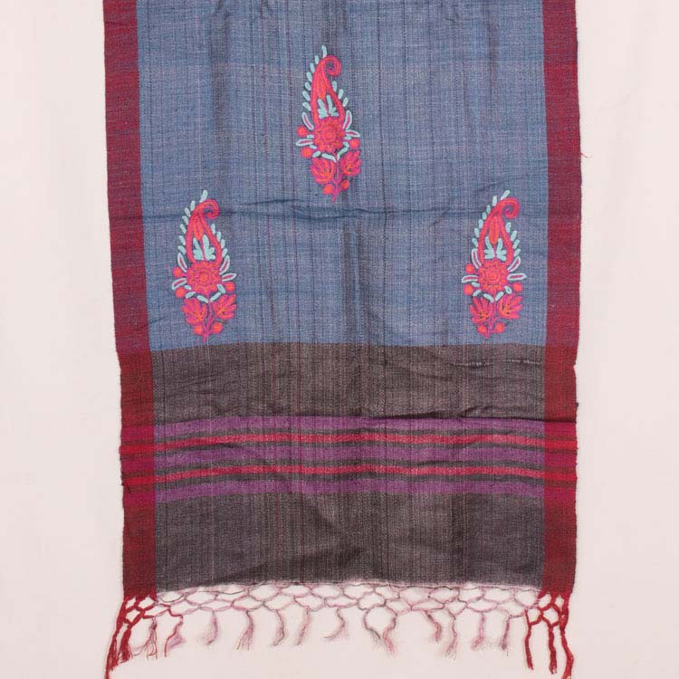 Phulkari Embroidered Tussar Cotton Stole 10044812