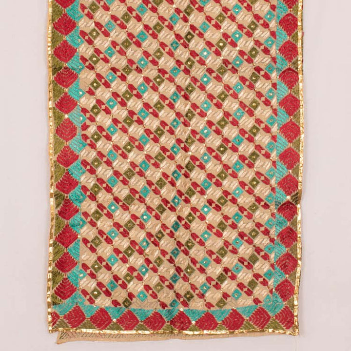 Phulkari Embroidered Cotton Stole 10044821