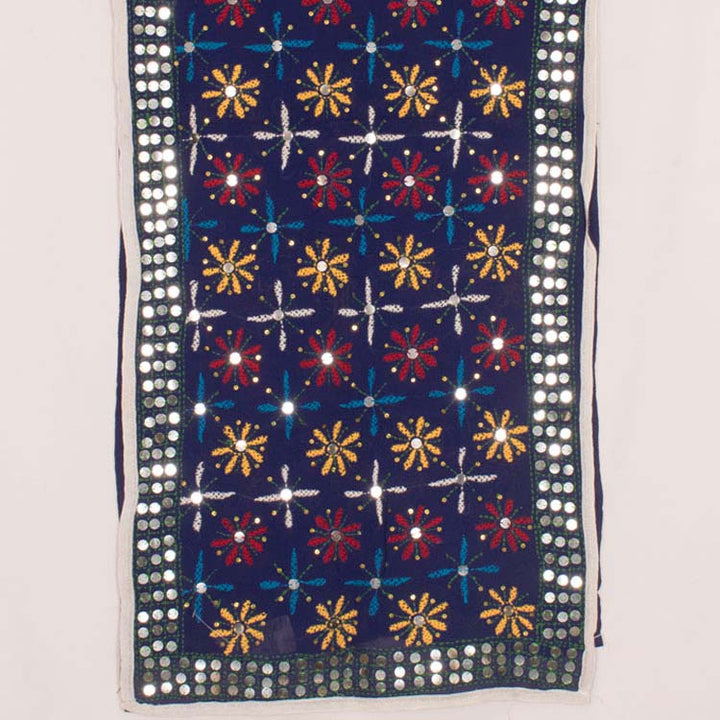 Phulkari Embroidered Georgette Stole 10044837