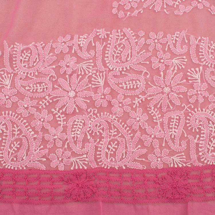 Chikankari Embroidered Georgette Kurta Material 10039920
