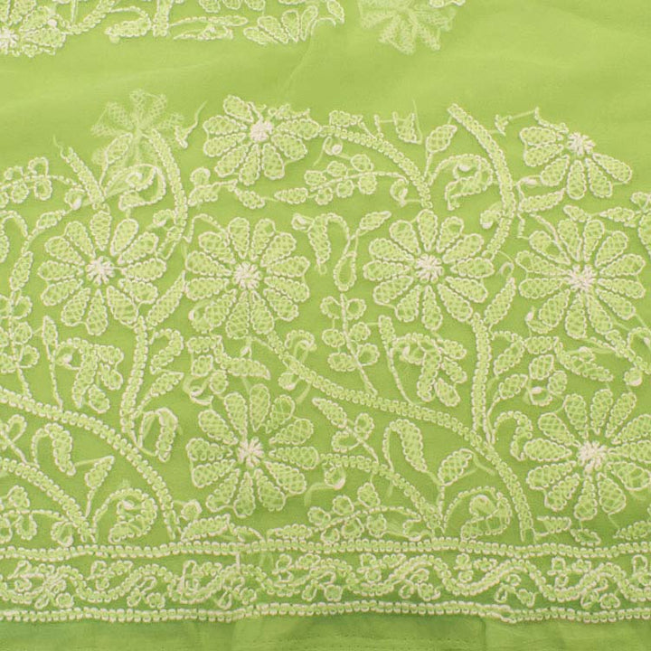 Chikankari Embroidered Georgette Kurta Material 10039921