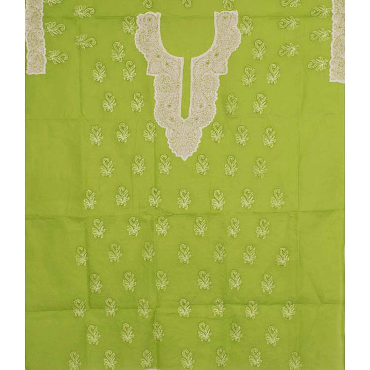 Chikankari Embroidered Cotton Kurta Material 10039932