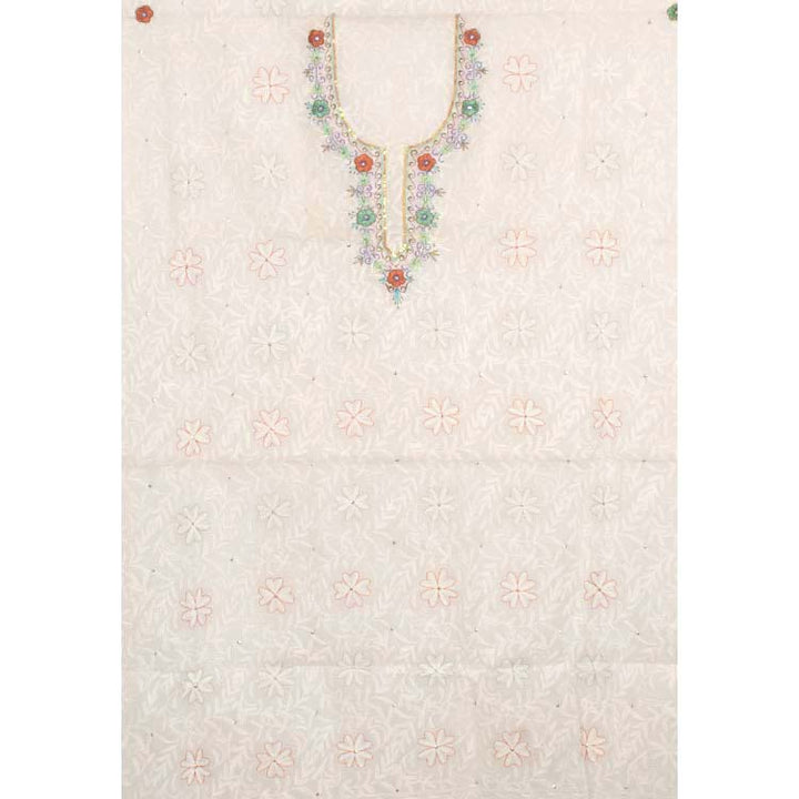 Chikankari Embroidered Kota Cotton Kurta Material 10039903